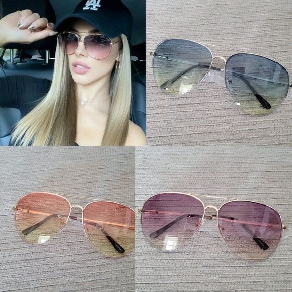 Accessories - KEY AVIATOR Sunglasses women DEMI Gradient Lenses Ombre Effect GAFAS SHADZAvi05